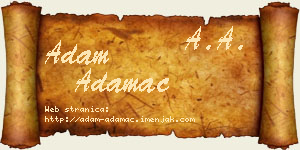 Adam Adamac vizit kartica